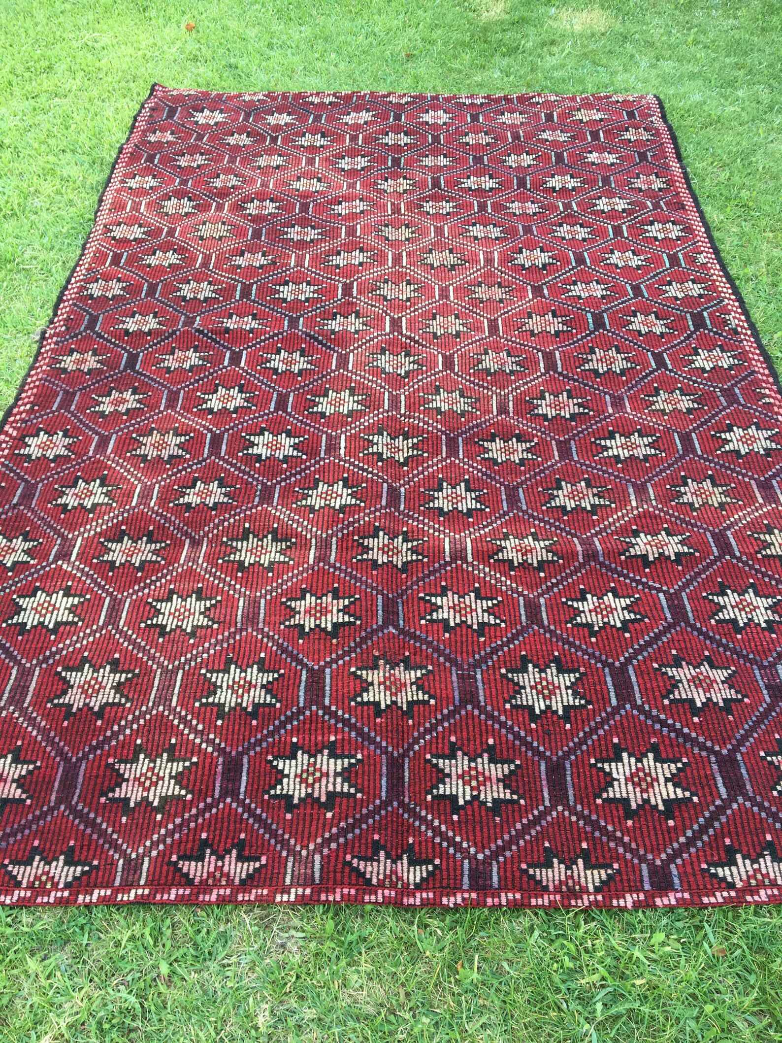 Vintage Embroidery Kilim Rug Turkish Kilim Rug Colorful Wool Etsy