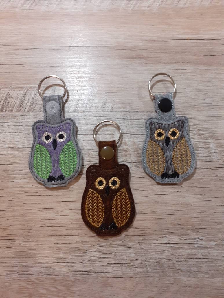 Schl&uuml;sselanh&auml;nger, Eule, Owl *bestickt*