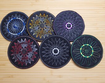 Felt Coasters / Coasters / MugRug / Placemats / Set of 6 *Mandala*