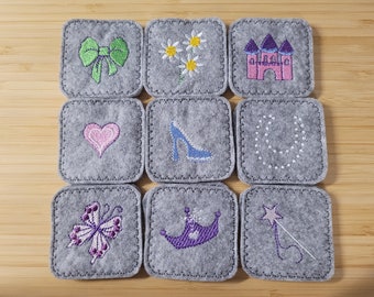 Memory / travel game / felt game / thinking game * princess *