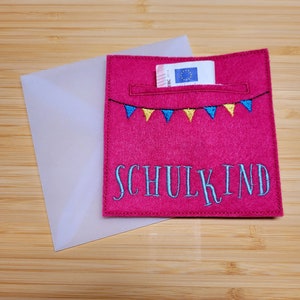 Geldgeschenk, Wunscherfüller, Geschenkverpackung, Mitbringsel, Gastgeschenk, Schulanfänger, Schulkind, Schultüte