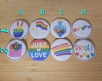 Button, pins, needle button, brooch *Pride, LBGTQ* 58 mm diameter