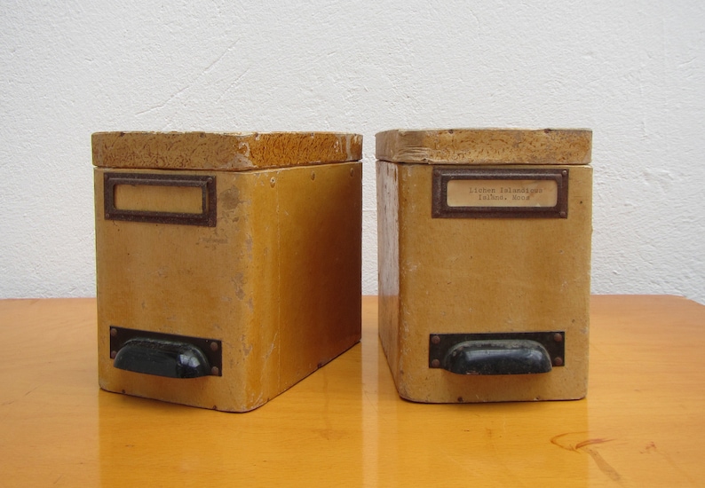 Vintage storage boxes set of 2 1930s Etsy