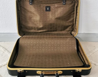 Valise de voyage de luxe à roulettes en cuir véritable motif crocodile