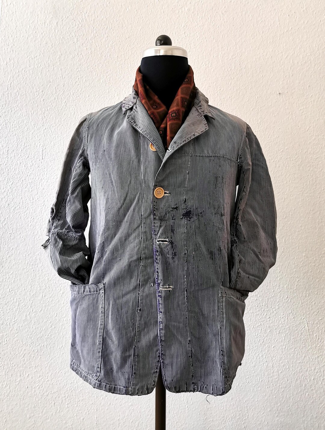 【即完】 Ameri VINTAGE DENIM WORK LONG COAT Ameri（アメリ）の「DENIM WORK LONG COAT（デニムジャケット