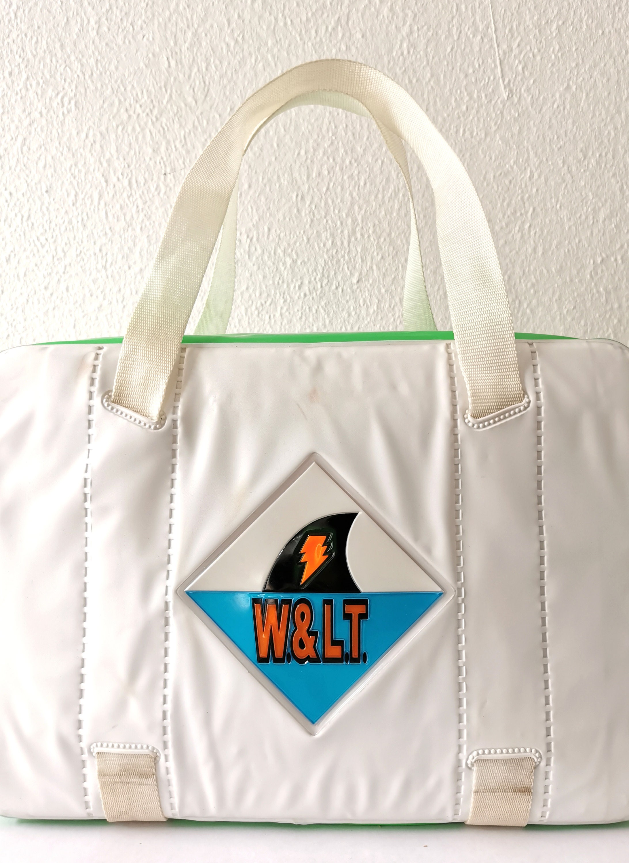 Vintage Bag by W+LT (walter Van Beirendonck), White/green, 1990s 