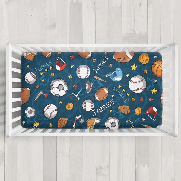 Football Crib Sheet Etsy