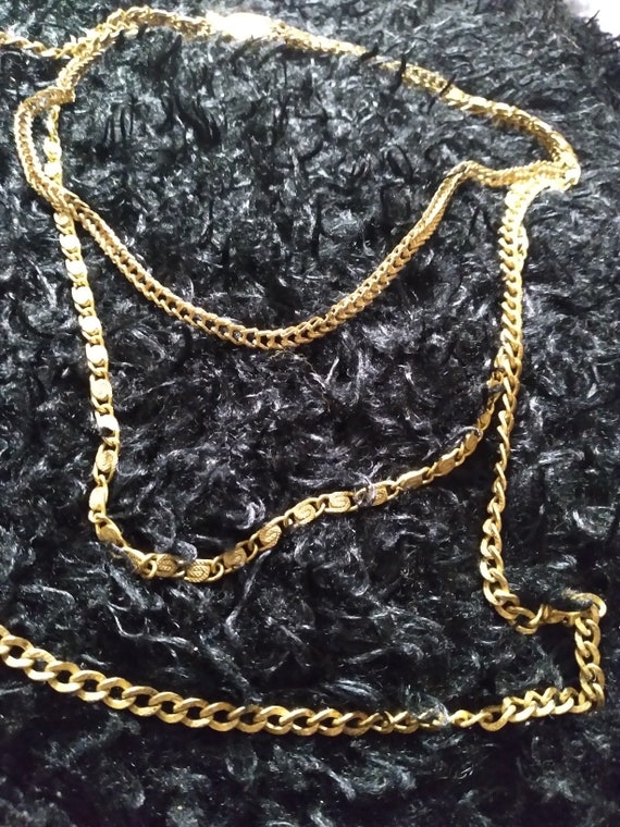 Miriam Haskell signed multi-layer chain necklace - image 2