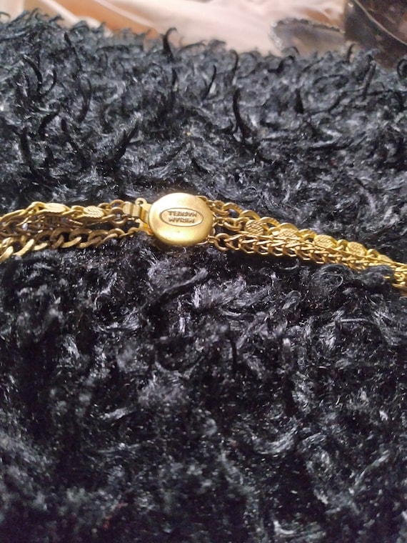 Miriam Haskell signed multi-layer chain necklace - image 3