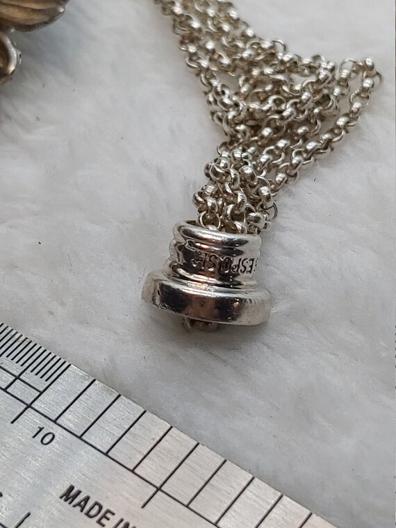 Sterling bead 14K pearl charm Designer Joseph Esposito toggle bracelet