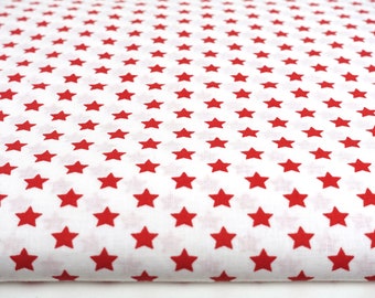 Kleine rote Sterne auf weiß, 1 cm
