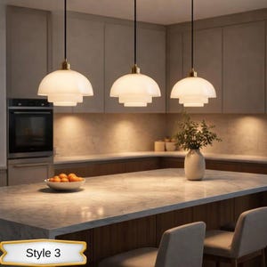 Luxury Vintage Glass Ceiling Light – Retro Nordic Pendant Lamp, Elegant Kitchen & Dining Room Lighting Fixture, Modern Home Decor