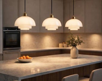Luxury Vintage Glass Ceiling Light – Retro Nordic Pendant Lamp, Elegant Kitchen & Dining Room Lighting Fixture, Modern Home Decor