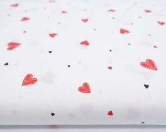 Cotton, painted hearts