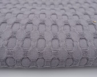 Waffle pique, waffle fabric, XL, grey