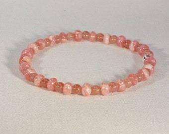 Rhodochrosit  Edelsteinarmband auf Elastikfaden aufgezogen