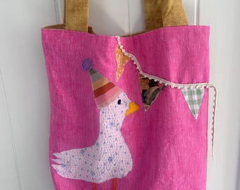 Silly Goose Patchwork Tote