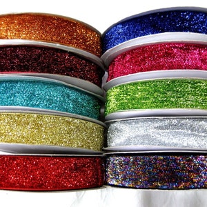 3 m Lurexband,Glitzerband,Farbe wählbar, 25mm breit,(1,72 Euro pro Meter)(8)
