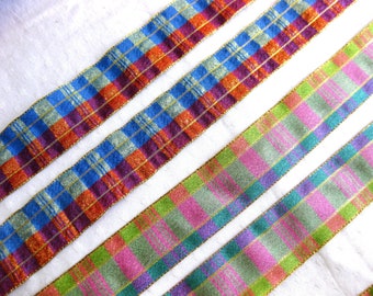 2 meters edging, weaving band, checkered, shiny, 1,00 Euro per meter, ca.40 mm B76