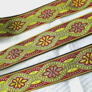 Oriental border woven ribbon in two colors running meter approx. 32 mm wide B43