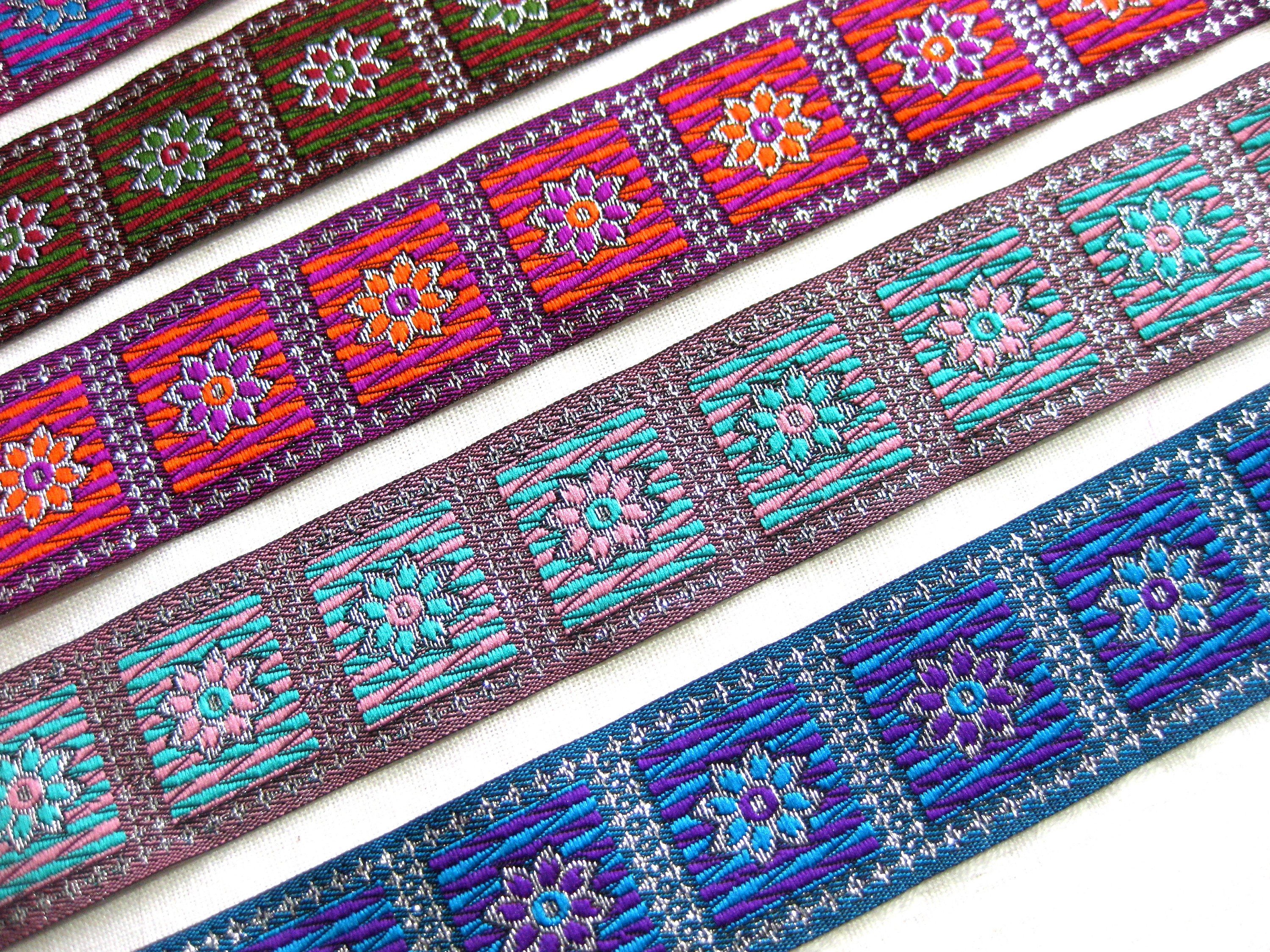 Borte Mit Floral-Stickerei & Strasssteinchen – 45 Mm Breites Webband Für DIY & Näharbeiten