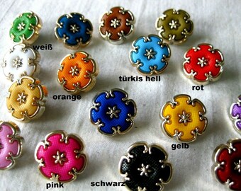 7 pretty buttons in many colors, color selectable, approx. 18 mm, K 127.1