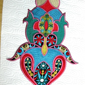 1 large iron-on image, iron-on motif, Oriental, approx. 20 x 30 cm BB31