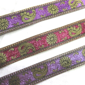 Orientalische  Borte Webband in 3 Farben Paisley-Muster wunderschön glänzend  lfm ca.35mm  B29