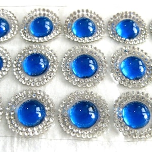 15 Applikationen zum Aufbügeln,Hotfix Strass Bügelbild, ca.20mm BB42E