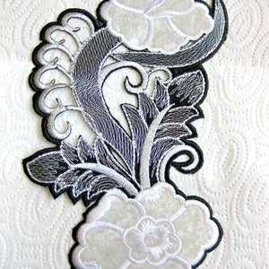 1 large iron-on image, iron-on motif, floral motif Oriental, approx. 10.5 x 20 cm, BB25