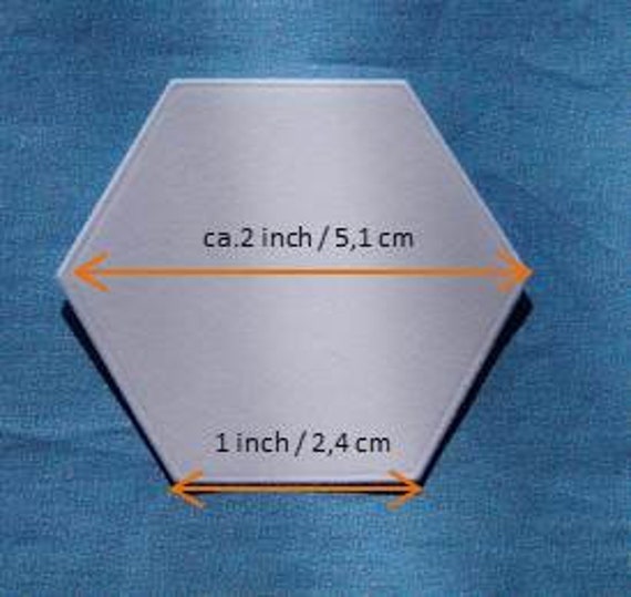 50x Hexagon Paper Stencils 1 Inch Quilt Hexis Cloud Thief Paper Piecing