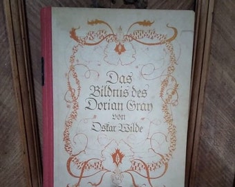 Antikes Buch, Das Bildnis des Dorian Gray, Oscar Wilde, illustriert, antiquarisch