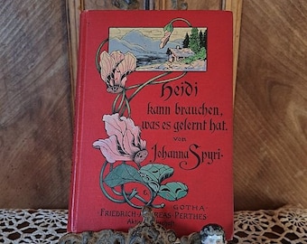 Antikes Kinderbuch, Jugendbuch "Heidi kann brauchen, was es gelernt hat", Johanna Spyri, um 1900, illustriert, antiquarisch