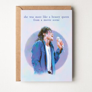 Michael Jackson "Billie Jean" - cartão comemorativo