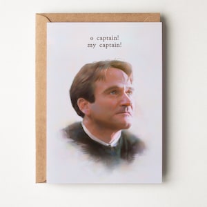 Robin Williams, Dead Poets Society - Grußkarte