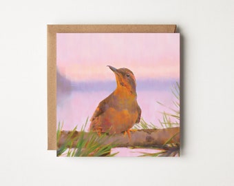 Twin Peaks, Bird Art - Greeting Card