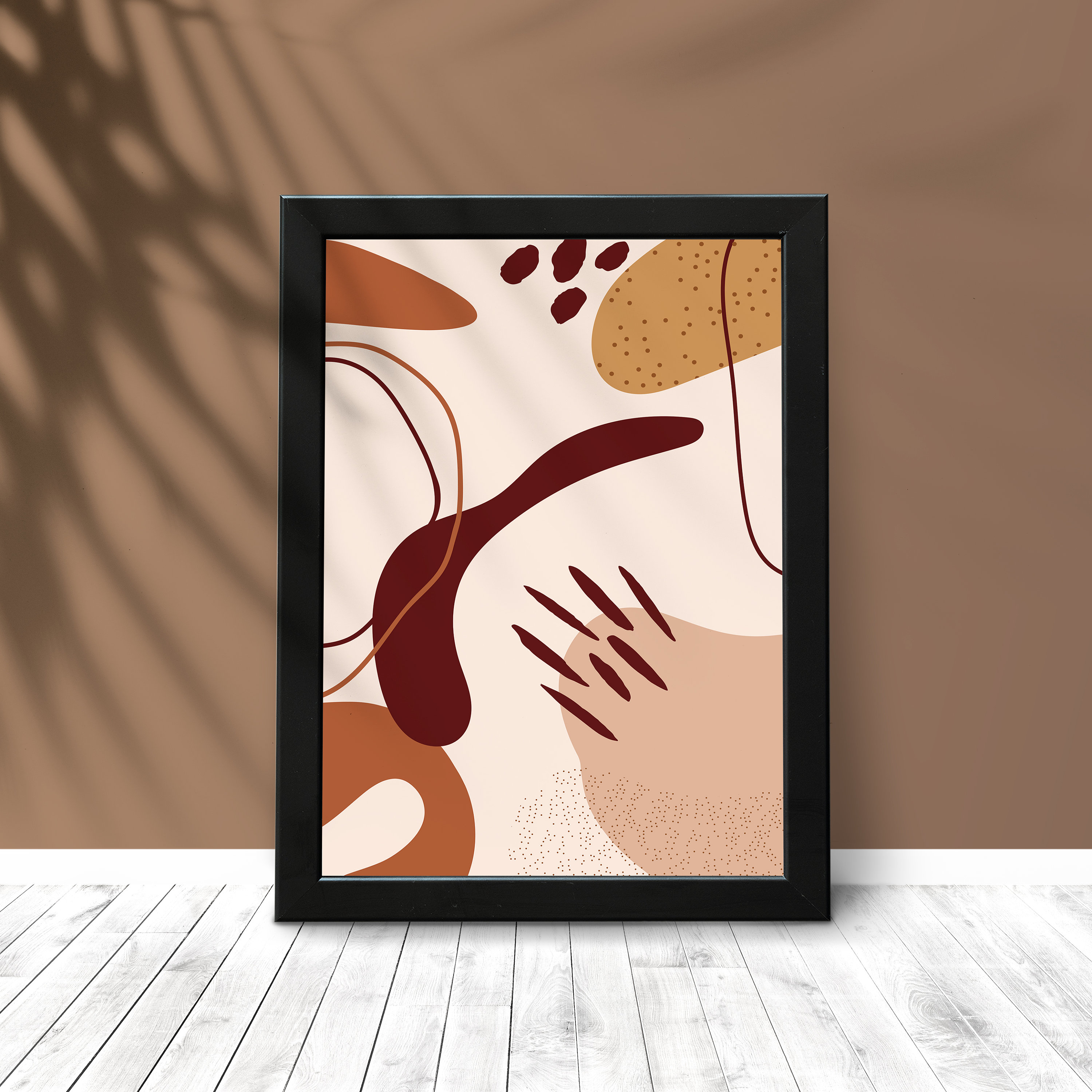 Gallery Wall Set of 5 Prints Burnt Orange Boho Wall Art Etsy