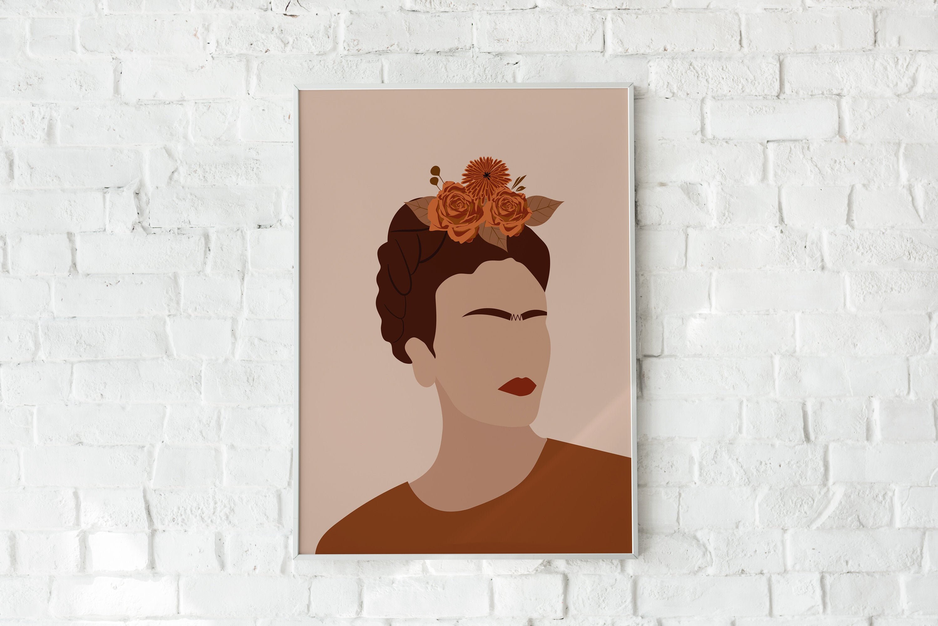 Frida Khalo portrait digital download printable art artwork to frame high resolution digital art prints 8x10 and 11x14