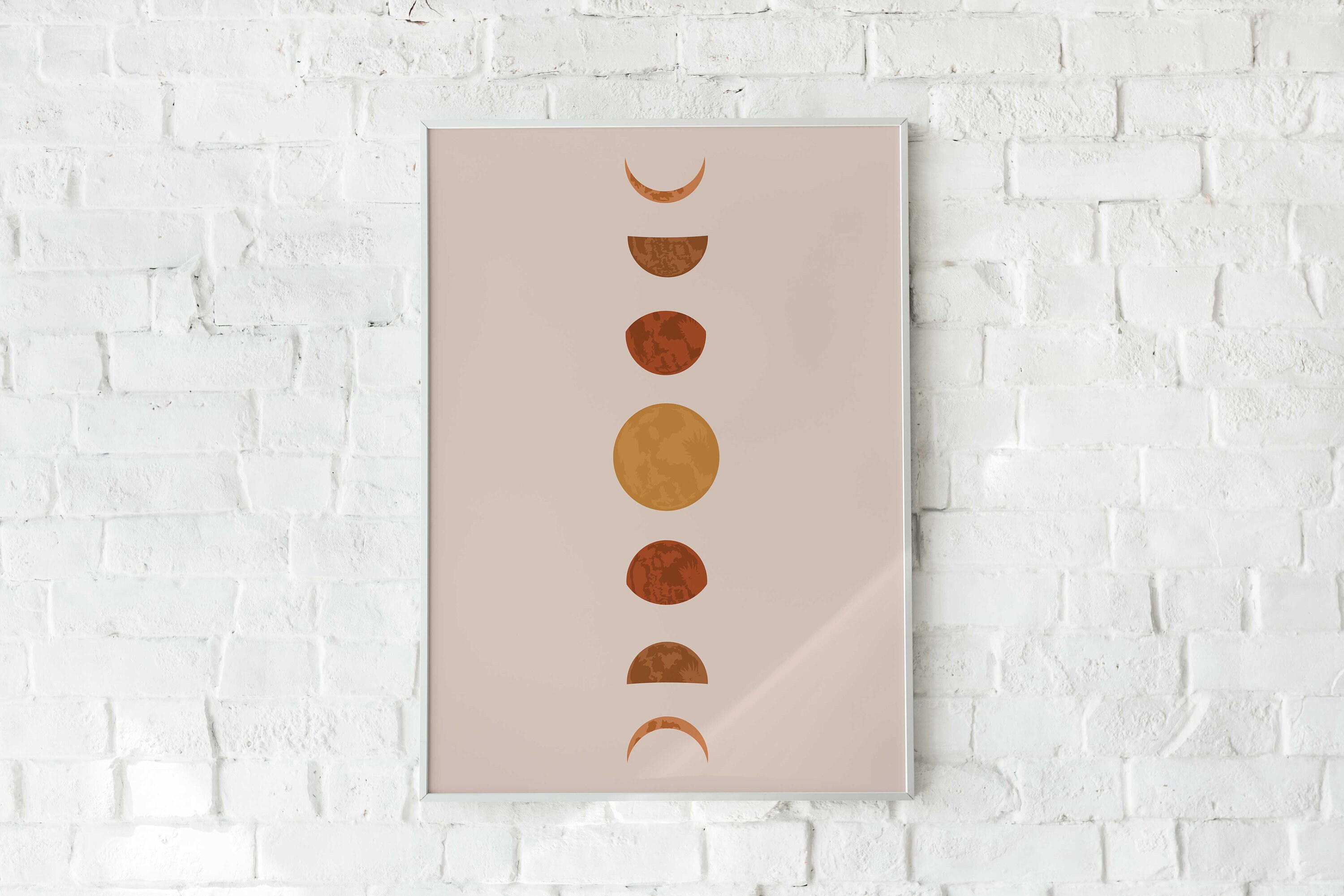 Gallery Wall Set of 5 Prints Burnt Orange Boho Wall Art Etsy