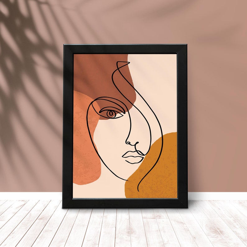 Gallery Wall Set of 5 Prints Burnt Orange Boho Wall Art Etsy
