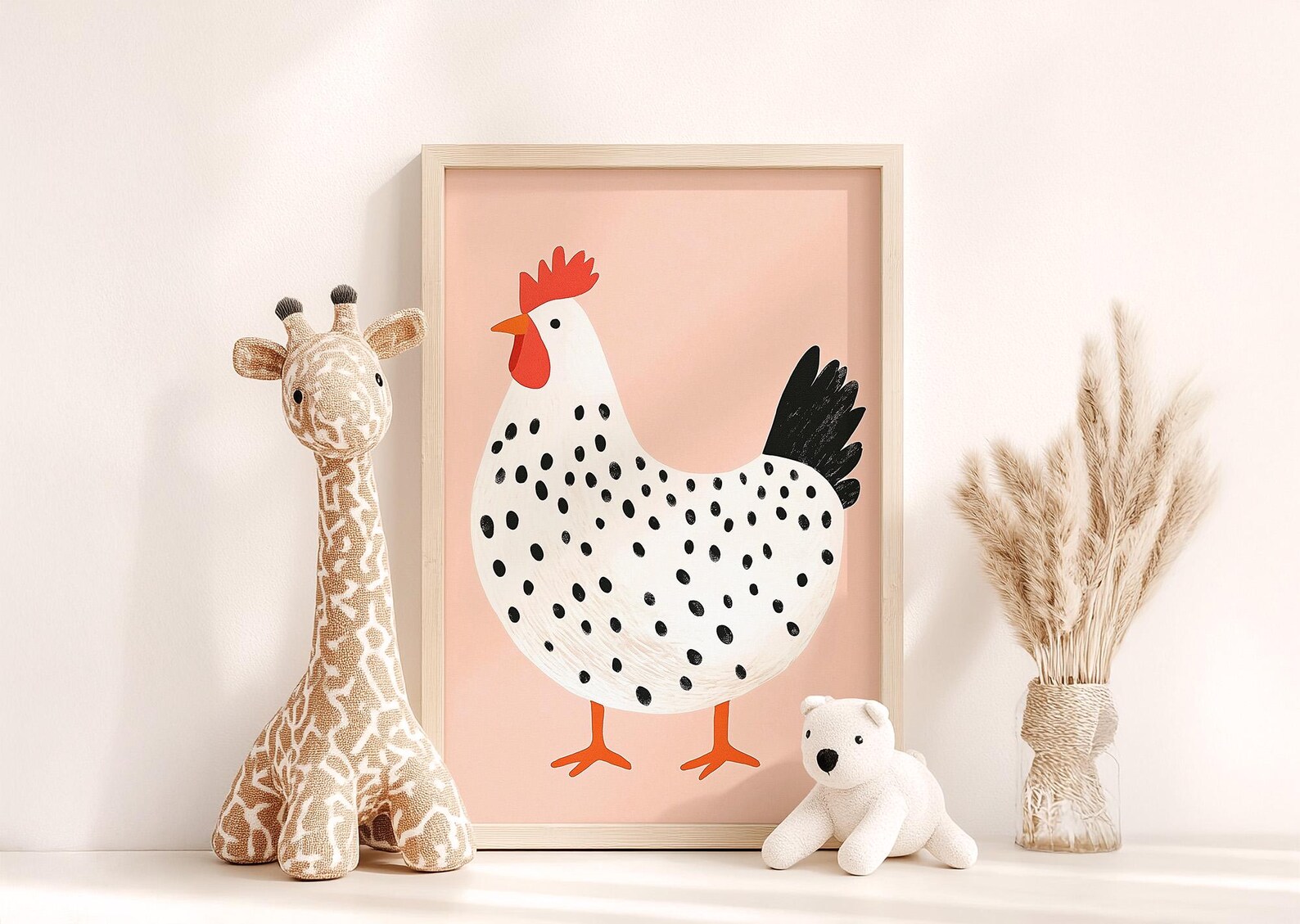 Hen Wall Art Nursery Decor, Cottagecore Farm Chicken Print, Boho ...