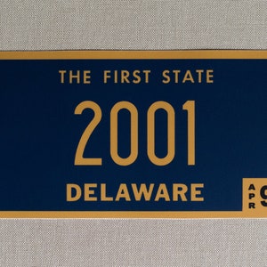 Phish Delaware 2001 License Plate Sticker