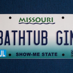 Phish Riverport Gin Missouri Bathtub Gin License Plate Sticker