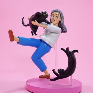 Figura de dibujos animados personalizada para una persona / Figura personalizada pintada a mano / Para ti / Decoración y adorno para tarta