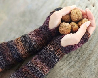 Menottes avec trou pour le pouce / Manchettes en laine / Manchettes avec trou pour le pouce / Poignets / Menottes en mérinos sans doigts / Chauffe-pouls