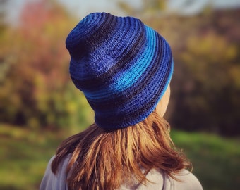 Cool beanies - dimensionally stable - unisex hat - blue hat - hat for men - hats partner look - dopamine dressing - hat boy