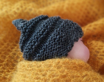 Gorro bebé cachemira | Gorro de punto para recién nacido | Gorro nudo bebe | Primer sombrero del bebé | Gorro recién nacido | Gorro de punto para recién nacido