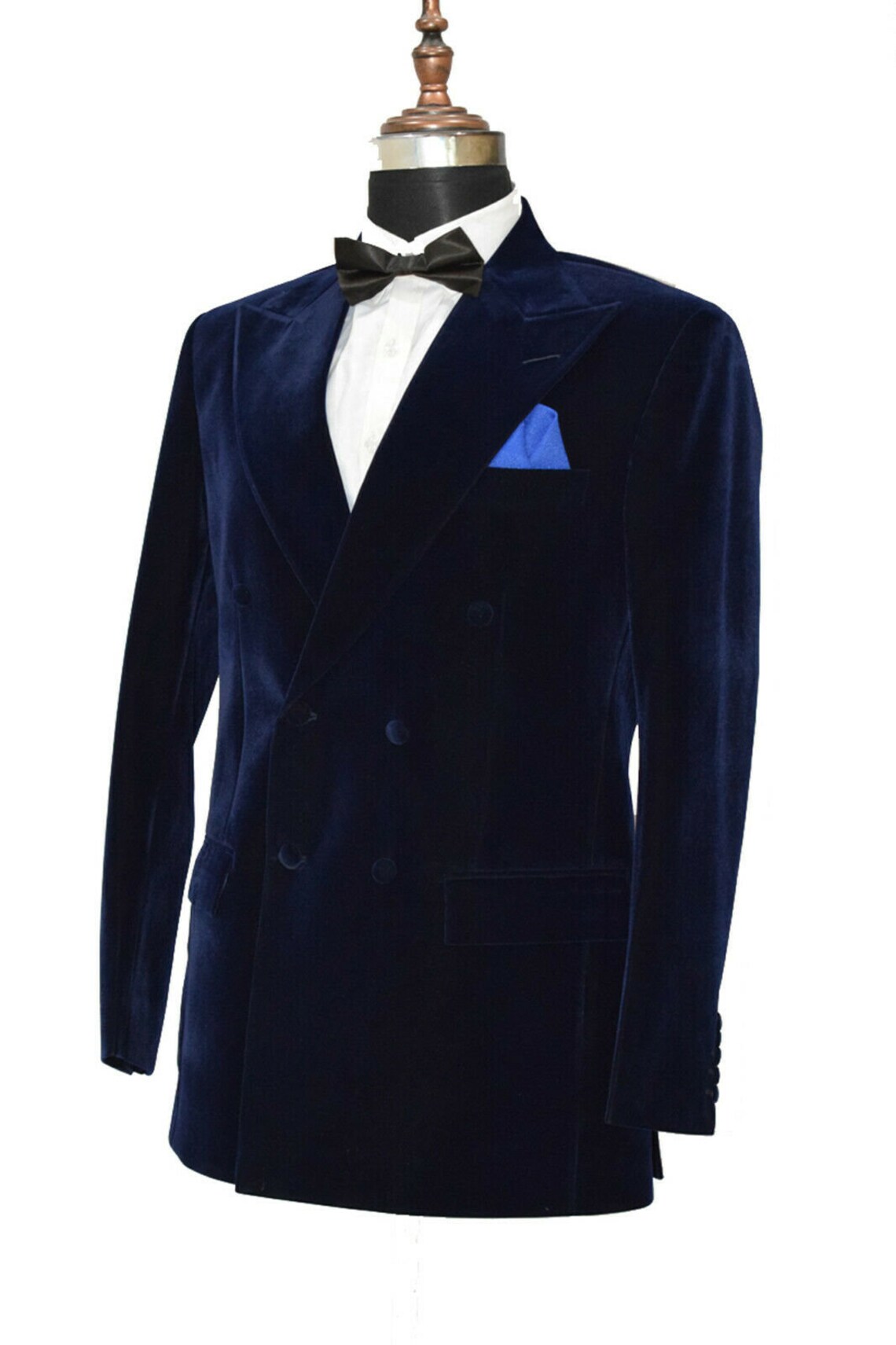 Mens Blue Velvet Tuxedo Jacket Tailored Grooms Wedding Dinner Etsy