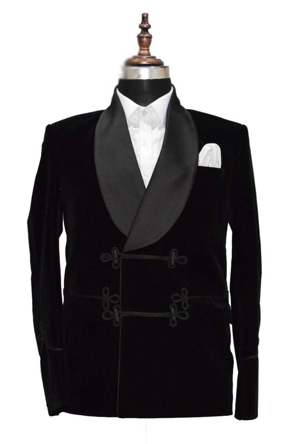 Black Velvet Smoking Jacket Mens Evening Wedding Party Wear | Etsy