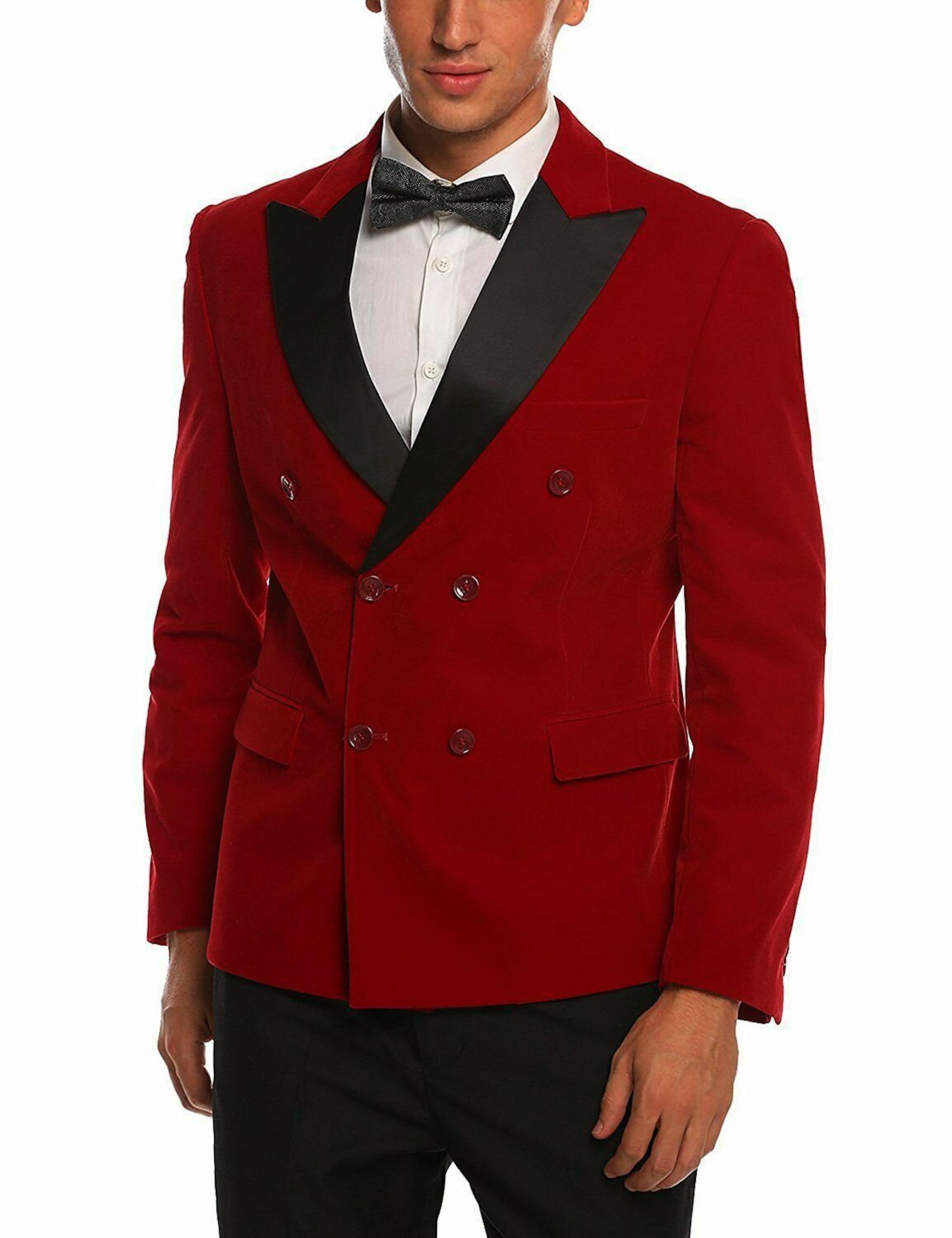Mens Red Velvet Double Breasted Tuxedo Jacket Elegant Grooms Etsy